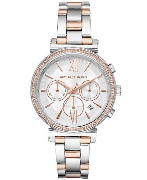 michael kors sofie chronograph|Michael Kors Sofie Stainless Steel Chronograph Watch .